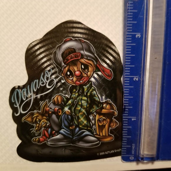 '00 Aztlan Graphics vending mach sticker holo Payaso - Picture 6 of 6